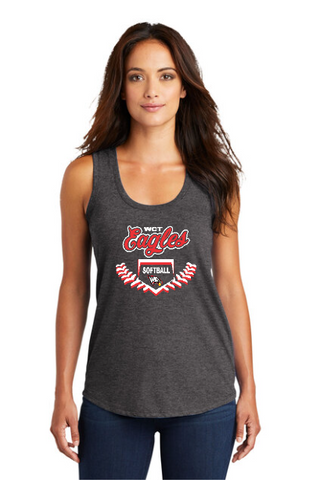 Wolcott Eagles Ladies Tri-Blend Racerback tank