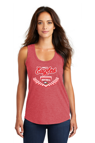 Wolcott Eagles Ladies Tri-Blend Racerback tank