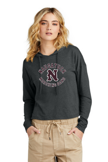 NAUGATUCK BAND LADIES MIDI LONGSLEEVE TRI-BLEND HOODED SHIRT