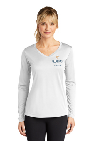 Regency RE Ladies V-neck Longsleeve Wicking shirt