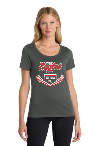 WCT Eagles Nike Women's Dri-FIT Cotton/Poly Scoop Neck Tee