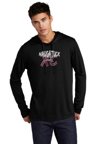 NAUGATUCK CROSS COUNTRY LONGSLEEVE TRI-BLEND HOODED SHIRT
