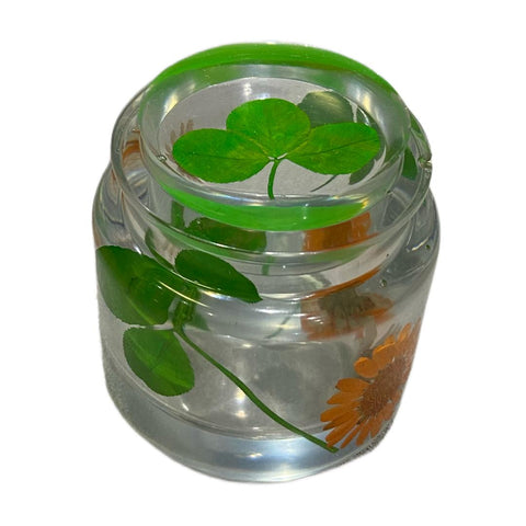 Small Jar with Clover & Flower