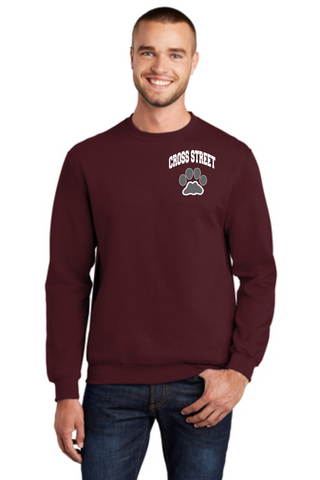 Cross Street Adult & Youth Embroidered Crewneck Sweatshirt