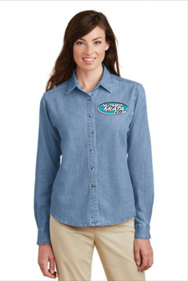 Nutmeg Miata Ladies Denim Longsleeve Shirt