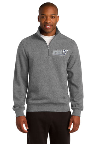 Shoreline Sting 1/4  Zip embroidered Sweatshirt