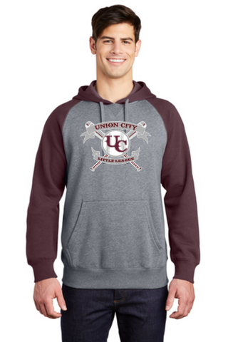UCLL Sport-Tek® Raglan Colorblock Pullover Hooded Sweatshirt