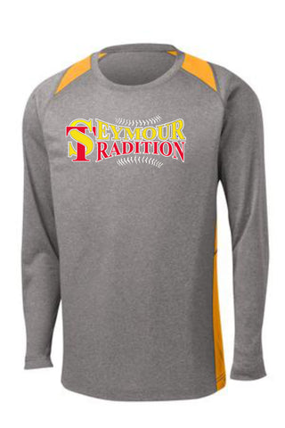 Seymour Tradition Adult Long Sleeve Heather Colorblock Contender™ Tee