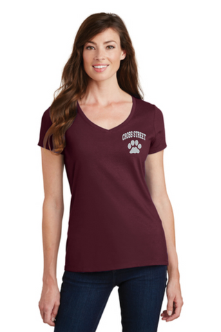 Cross Street Ladies V-Neck T-shirt