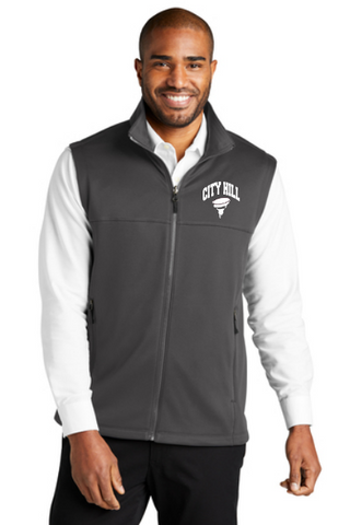 City Hill Embroidered Smooth Fleece Vest