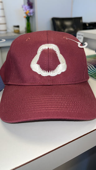 Maroon Shark Mouth Cap