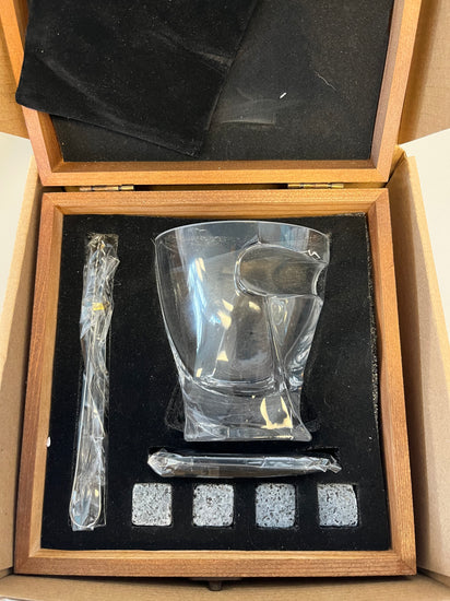 Whiskey Cigar Glass Single Glass and Accessory gift set