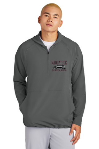 Naugatuck Track Sport-Tek® Repeat 1/2-Zip Long Sleeve Hooded Jacket