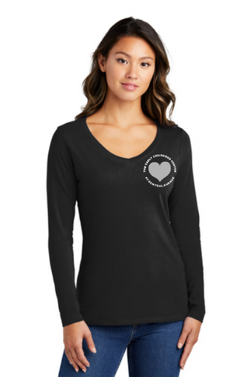 LADIES V-neck Longsleeve Fitted Shirt