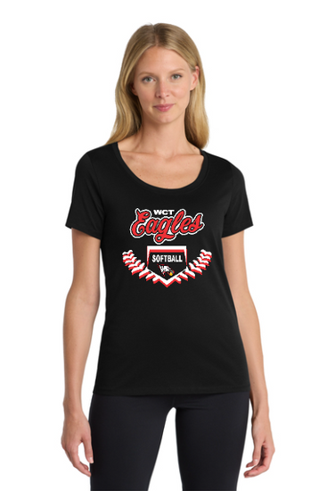 WCT Eagles Nike Women's Dri-FIT Cotton/Poly Scoop Neck Tee
