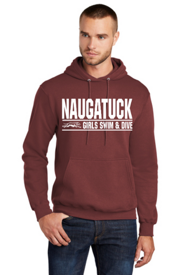 Naugatuck Girls Swimming Cotton Blend Hooded Sweatshirt