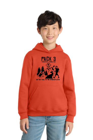 PACK 3 YOUTH AND ADULT COTTON BLEND HOODED SWEATSHIRT