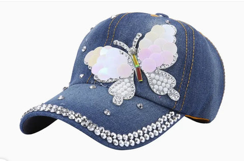 Butterfly Shape Pattern Decorated Baseball Cap Hat