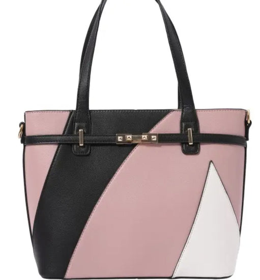 Ladies Faux Leather Multi Color Fashion Tote Handbag