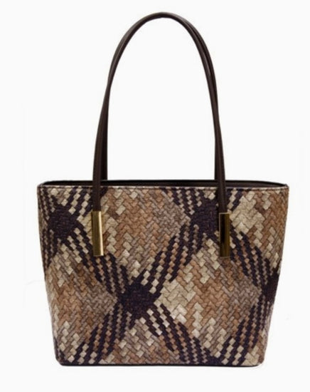 Brown Plaid Pocketbook