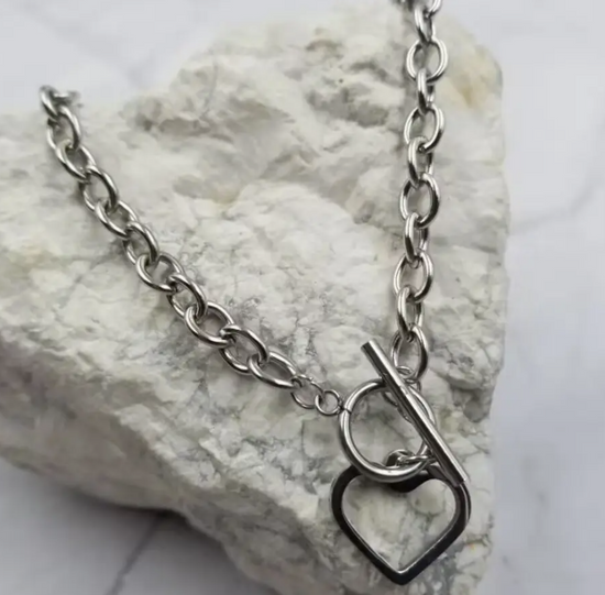 Heart Necklace and bracelet set