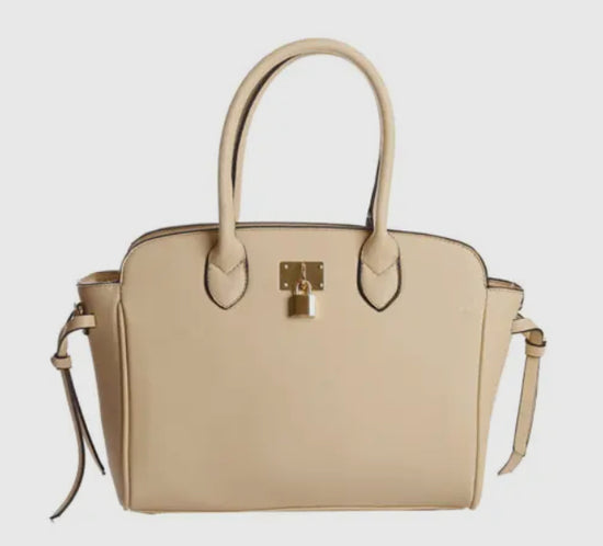 Large vegan handbag tote with double handles