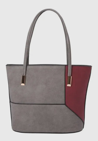 Vegan Leather Colorblock Pocketbook