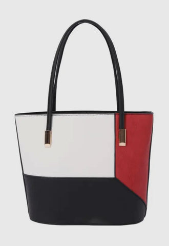 Vegan Leather Colorblock Pocketbook