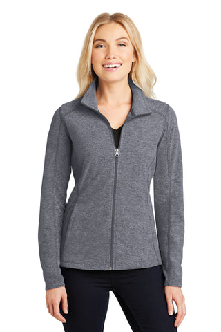 Jettie S. Tisdale Ladies Full Zip Heathered Microfleece