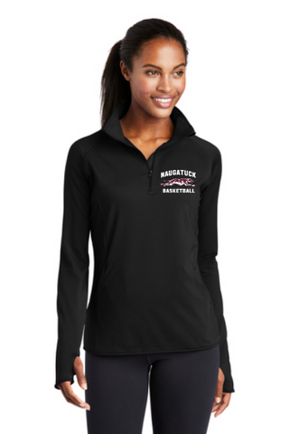 Naugatuck Basketball Men's & Ladies 1/2 Zip Sport-wick Stretch Pullover Shirt