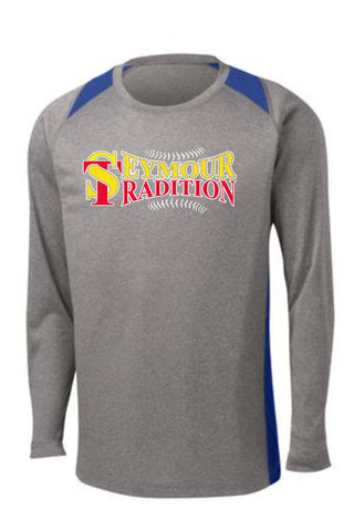Seymour Tradition Adult Long Sleeve Heather Colorblock Contender™ Tee