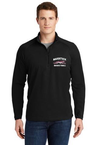 Naugatuck Basketball Men's & Ladies 1/2 Zip Sport-wick Stretch Pullover Shirt