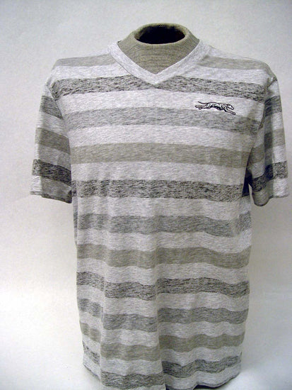 Unisex Striped V-Neck T-Shirt
