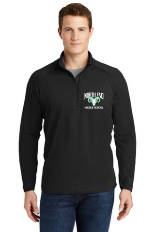 RAMS Men's & Ladies 1/2 Zip Sport-wick Stretch Pullover Shirt